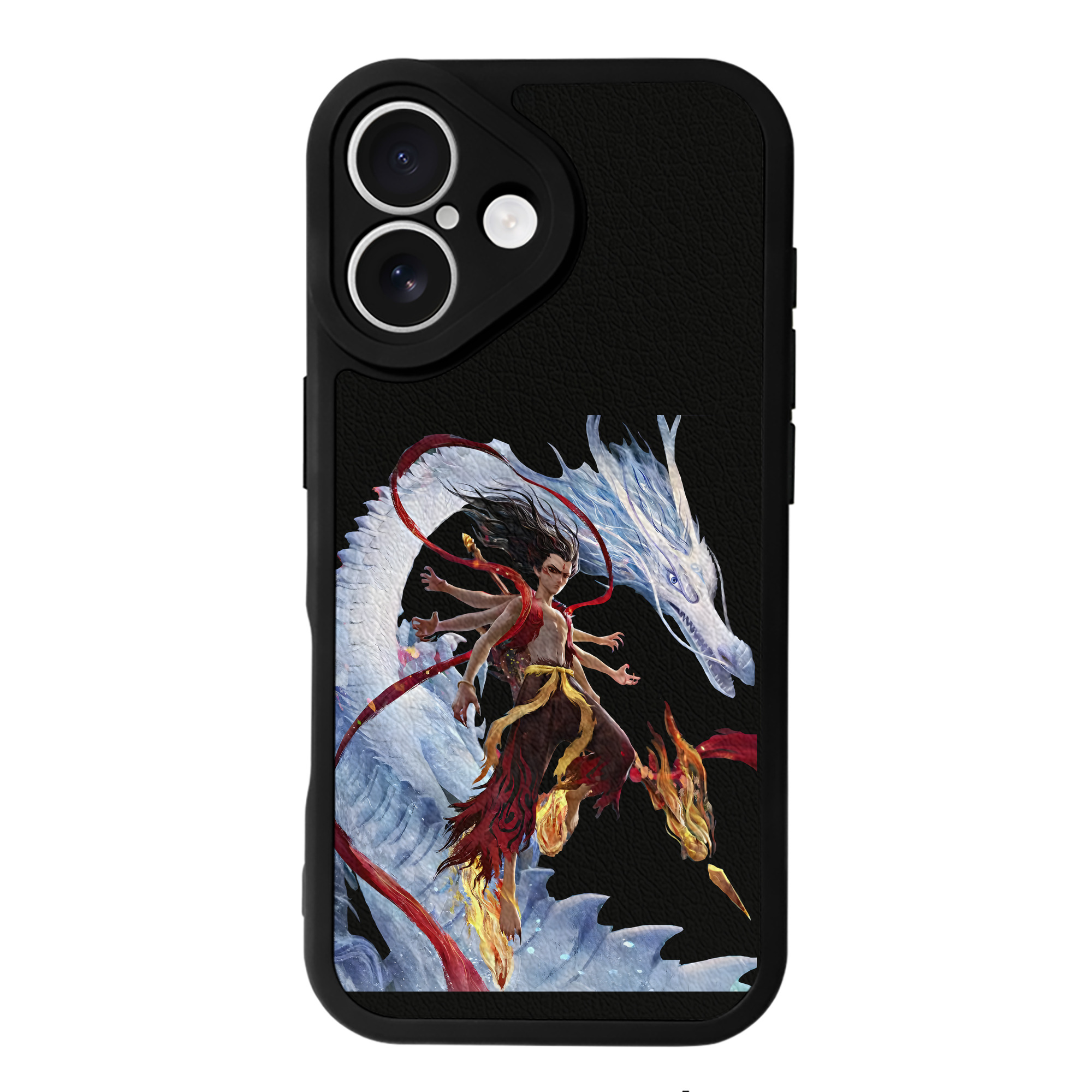 （画像用） Ne Zha 2 ナタ 魔童の大暴れ 【iPhone 16シリーズ対応】シリコンスマホケース（レザー調） 材質：シリコン